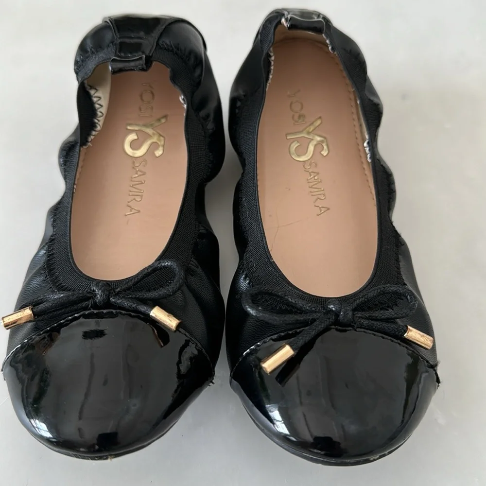 📚✏️ Yosi Samra Kids Miss Samantha Ballet Flats Black Little Kids 2